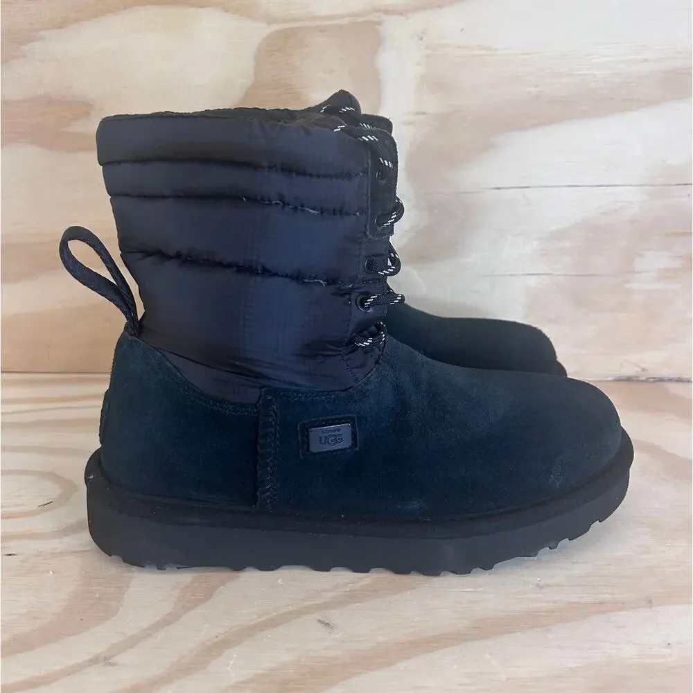 UGG - X Stampd Lace-Up - Winter Boots - Black - Women's - 7 - S/N 1119192